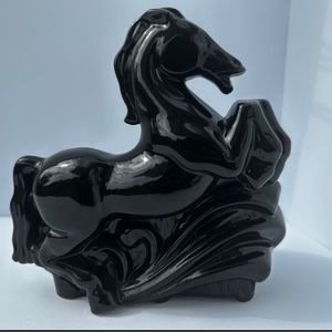 SOLD MCM Stallion Horse Planter Black 1950’s